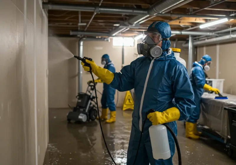 Basement Sanitization and Antimicrobial Treatment process in Lagrange, IN